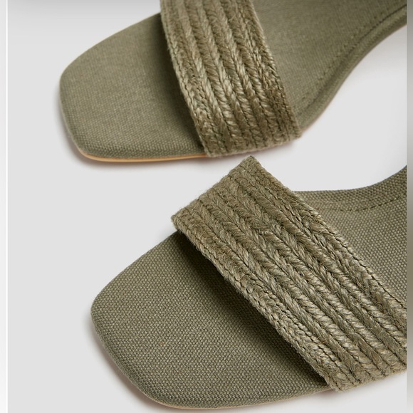 Green Jute sandals Pull & Bear size 36 - Picture 5 of 7